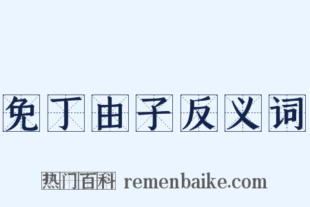 免丁由子反义词是什么意思的图片